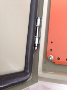 hinge of metal enclosure box