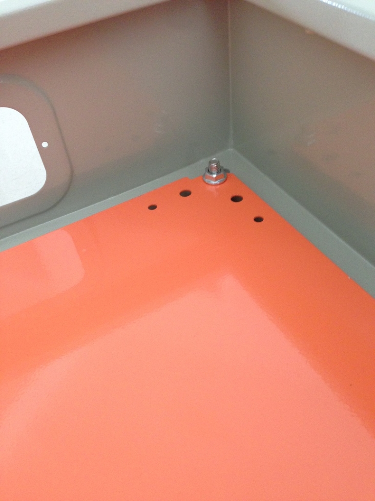 metal enclosure box board orange color